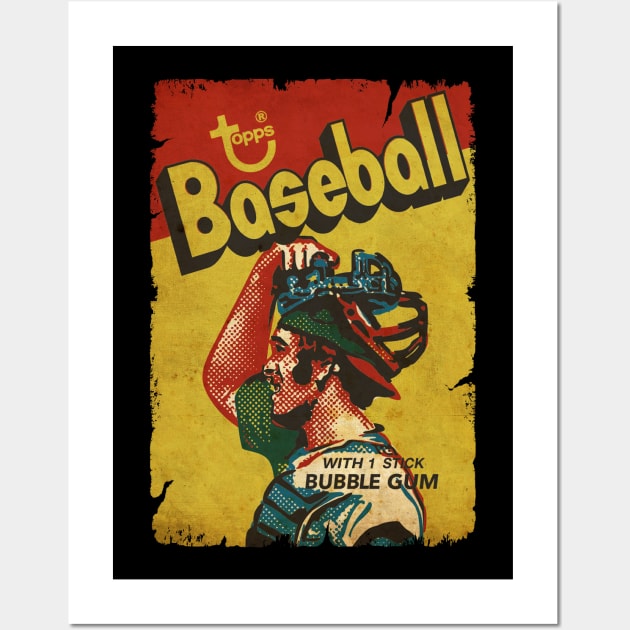 VINTAGE BASEBALL - TOPPS TRADING CARDS Wall Art by kedaiadon